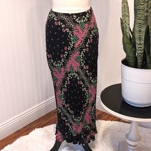 Betsey J. "Silk" charmeuse Floral Bias Skirt